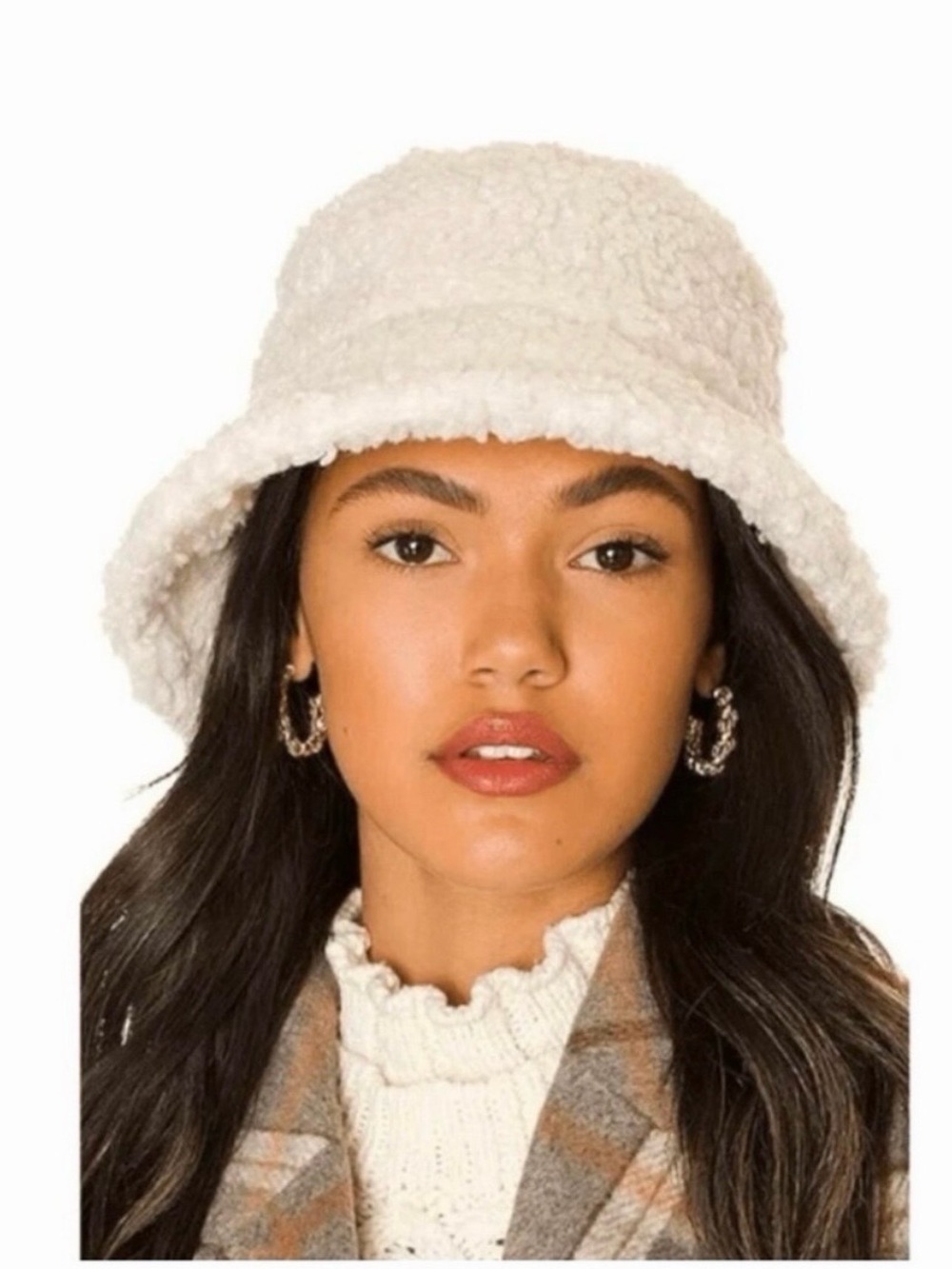 8 Other Reasons Cream Sherpa Bucket Hat - Women's Plush Winter Hat